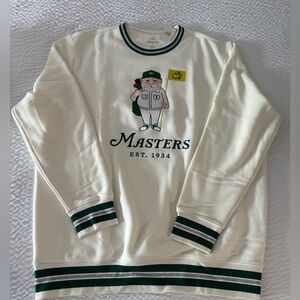 Masters Augusta National Gnome Crewneck Sweatshirt Cream XL NWT 2026